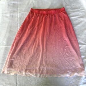 Old Navy Pink Ombre A-Line Skirt